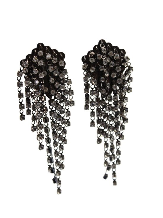 sorelli Jewelry - Sorelli Chandelier Earrings Black Vintage 94513 Clip On